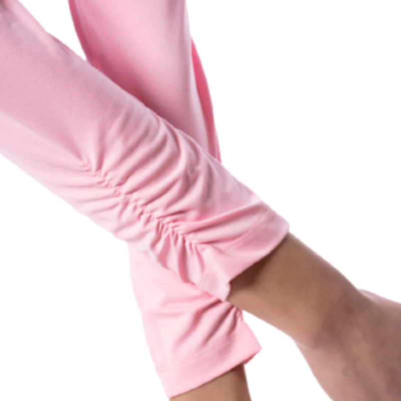 Golftini L/S Zip Mock Stretch Top - Light Pink