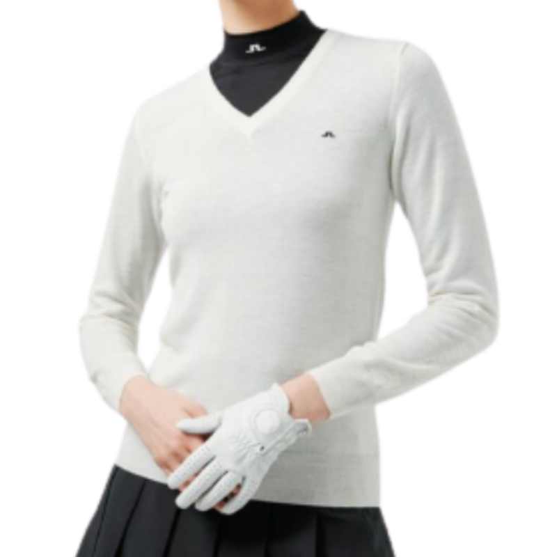 JL Golf Amaya V-Neck Sweater - Ivory