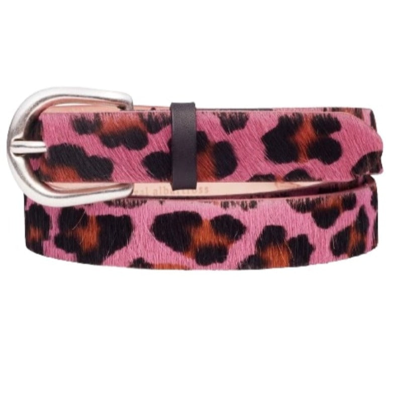 Royal Albartross Belt - Pink Leopard