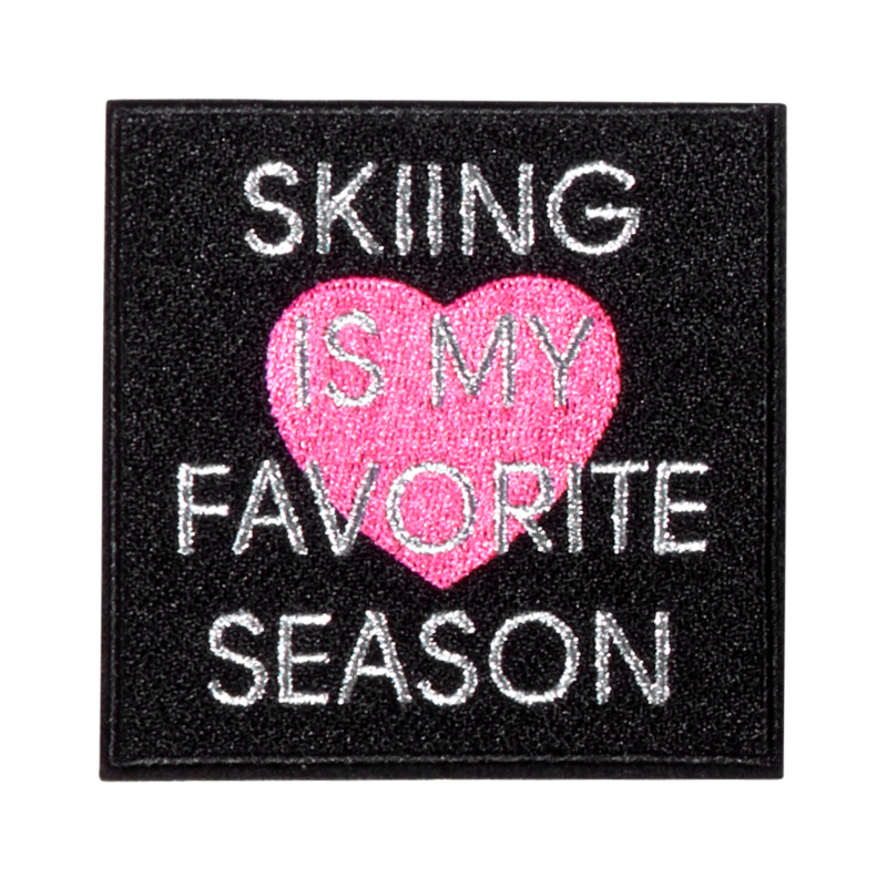 Oliver Thomas Badge - Skiing is my fav - Black Multi