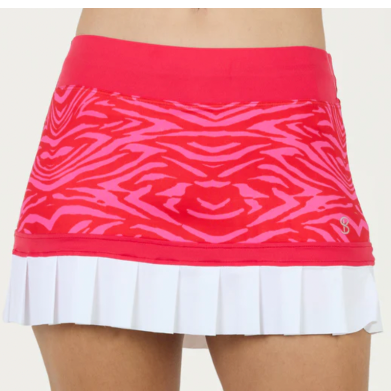 Sofibella Serendipity 12" Skort - Pink/ White Pleats