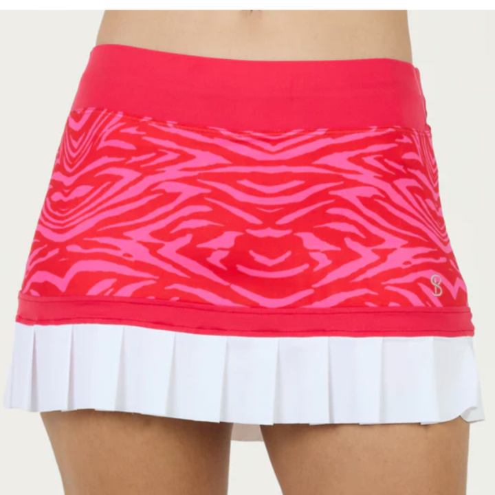 Sofibella Serendipity 12" Skort - Pink/ White Pleats