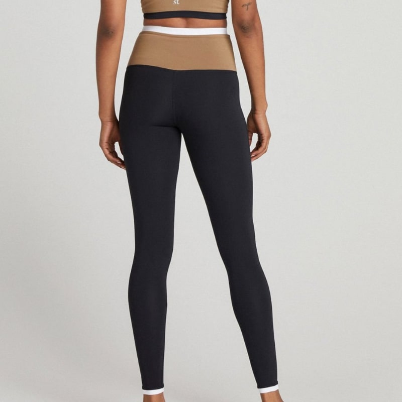 Strut This Catalina Legging - Black/Tobaccoi/White