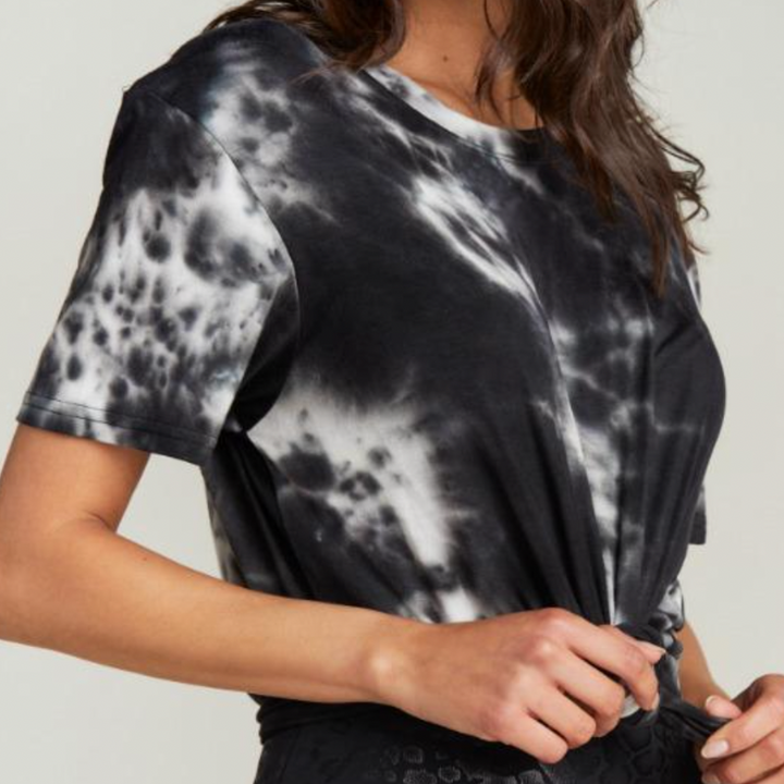 Strut This Georgia Tee - Blk/White Tie Dye