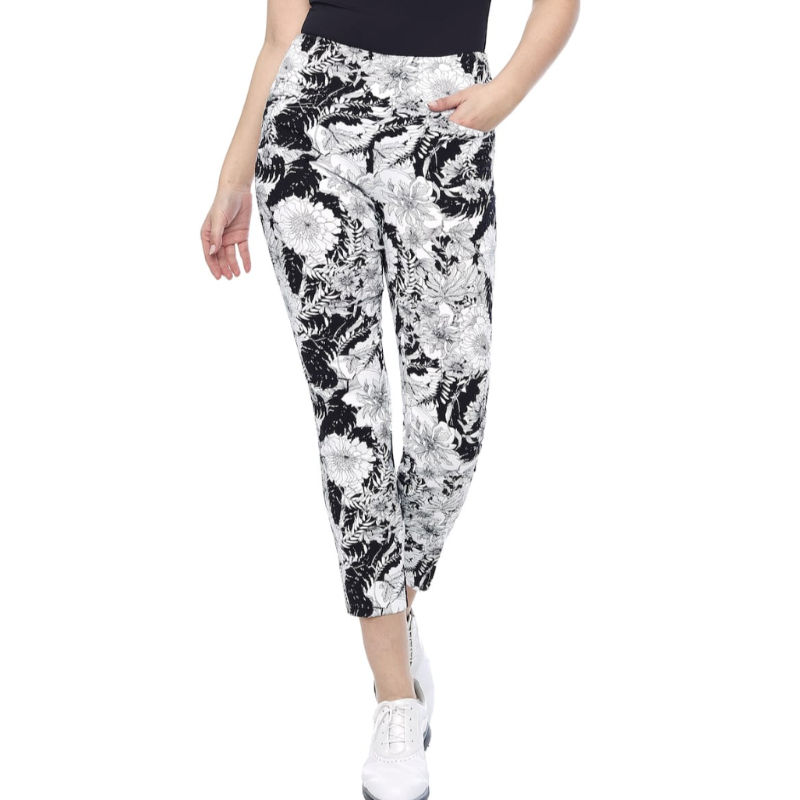 Swing Control Bouquet Pants (28")- White/Black