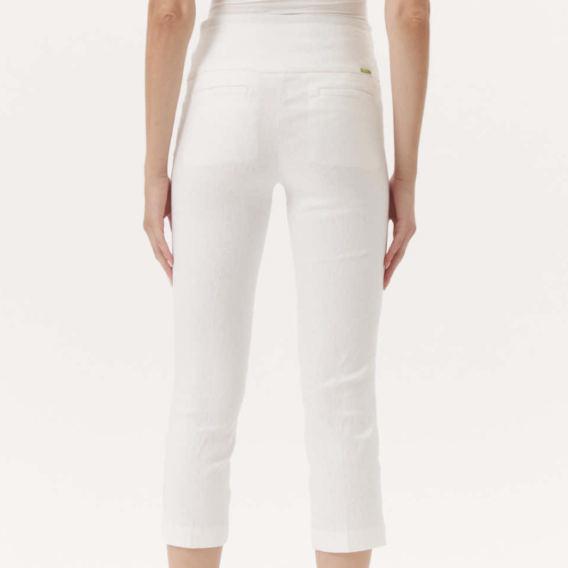 Swing Control Crop Pants (24")- Ivory Jacquard