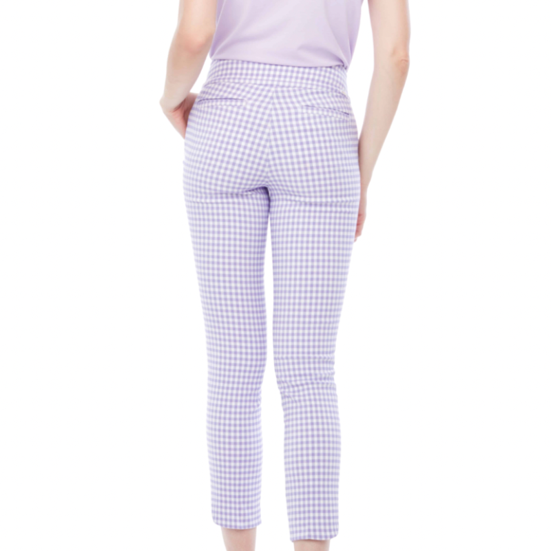 Swing Control Petal Slit Pants (28") - Lilac/White