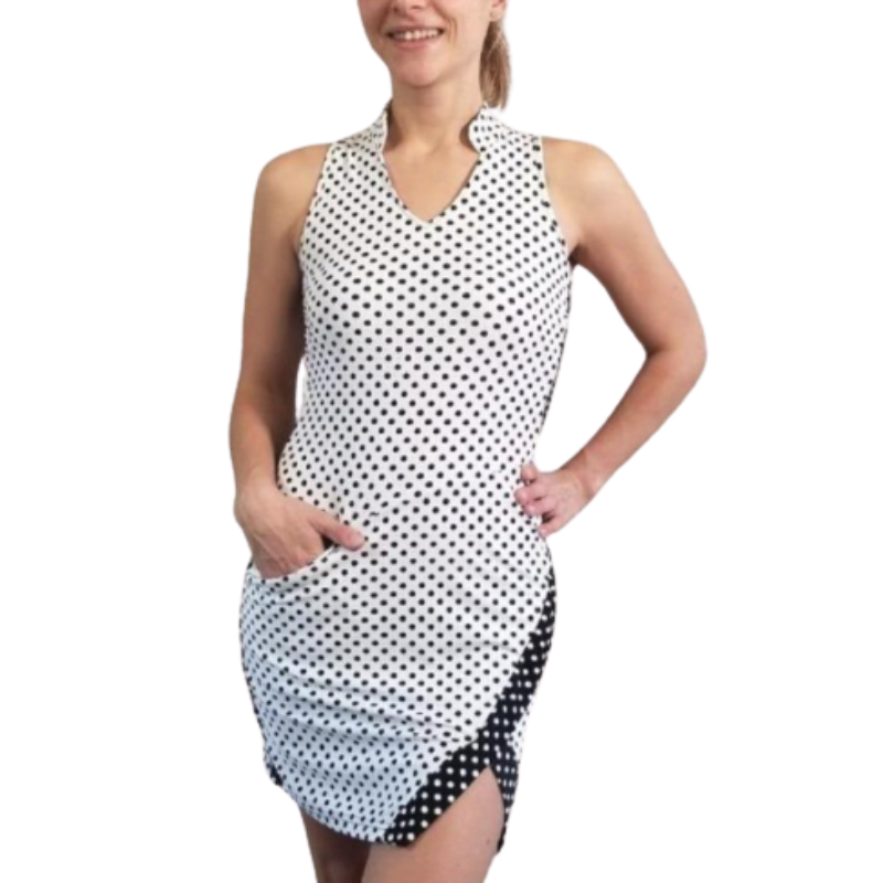 Tzu Tzu Kaia Dress - Polka Dotty -White/Black