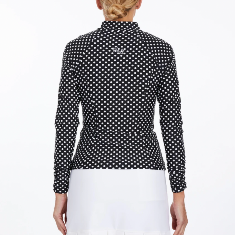 Tzu Tzu Sara L/S Top - Black Dotty