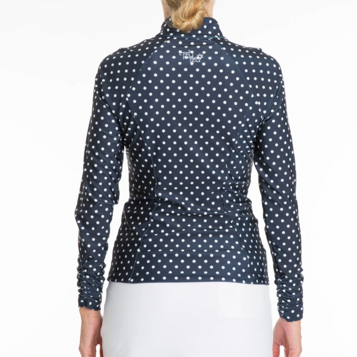 Tzu Tzu Sara L/S Top - Navy Dotty