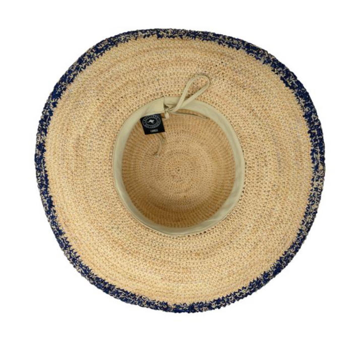 Wallaroo Camille Raffia Hat - Natural/Navy