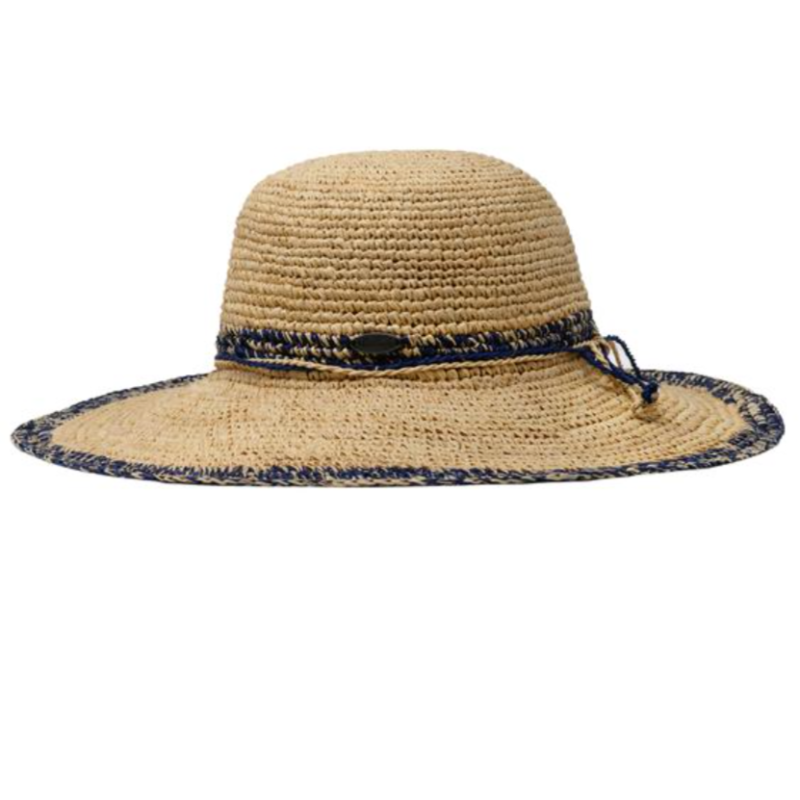 Wallaroo Camille Raffia Hat - Natural/Navy