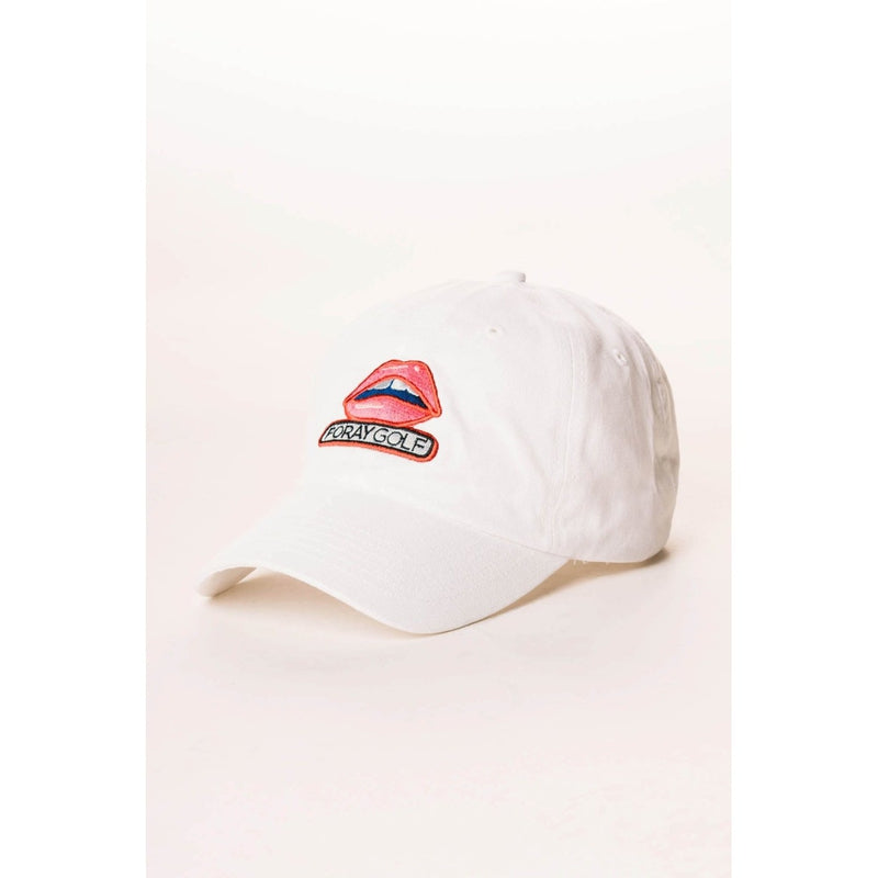 Foray Golf Lips Logo Hat - White