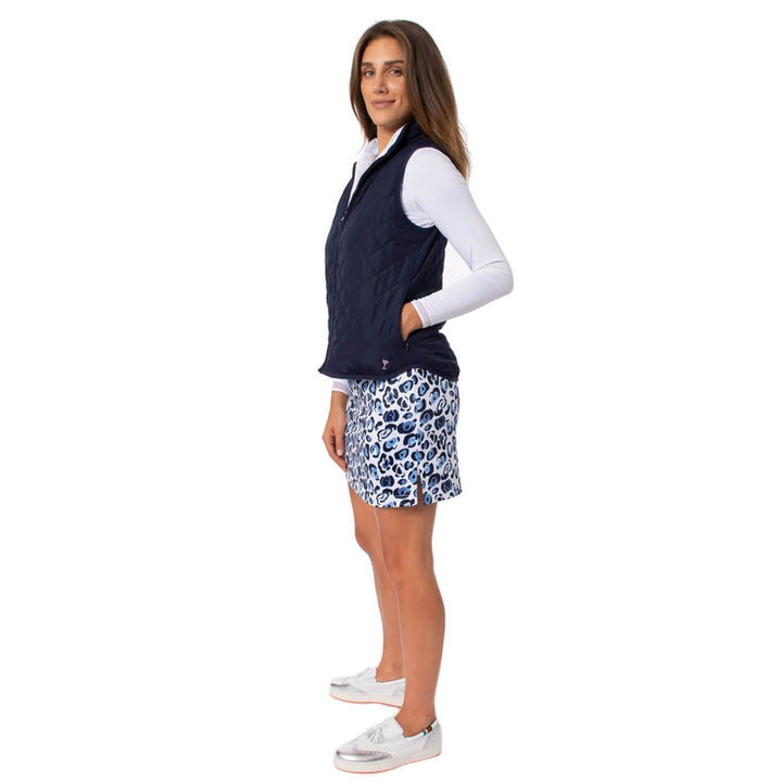 Golftini Cyclone Pull-On Skort 18" - Blue/White