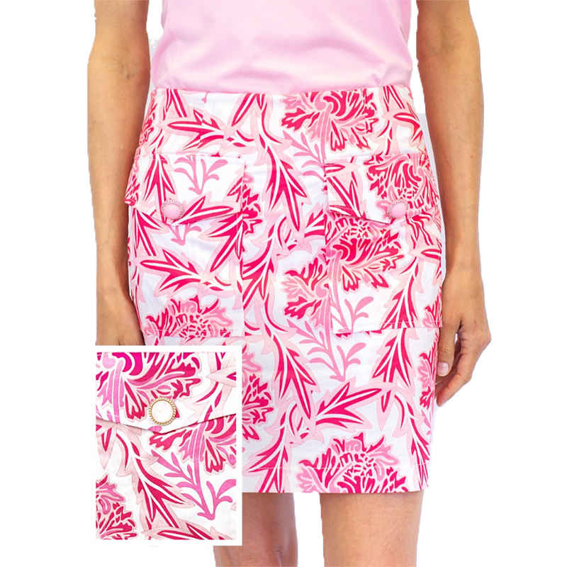 Golftini Rose Stretch Cotton Skort - Pink