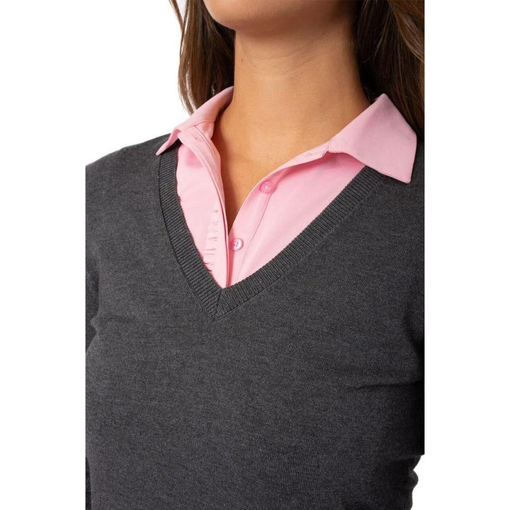Golftini V-Neck Sweater - Charcoal