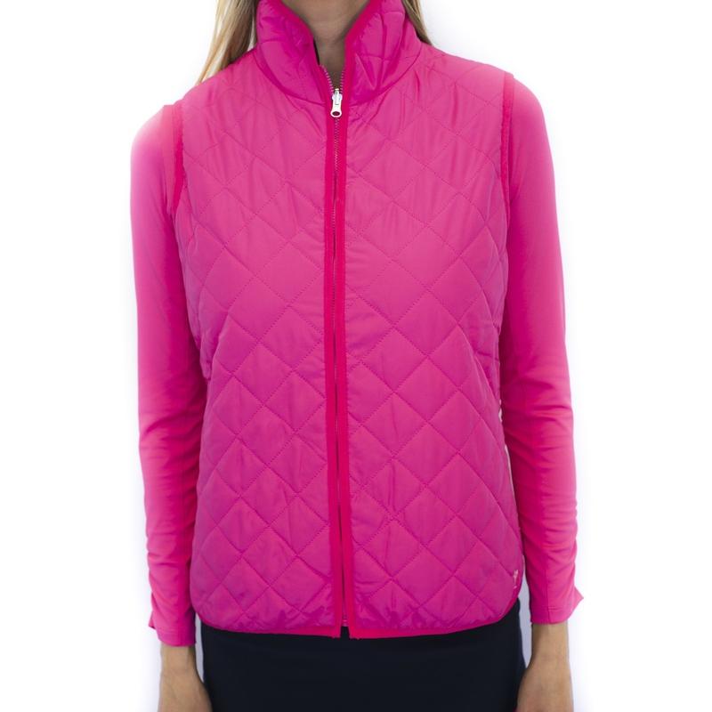 Golftini Quilted Vest - Hot Pink