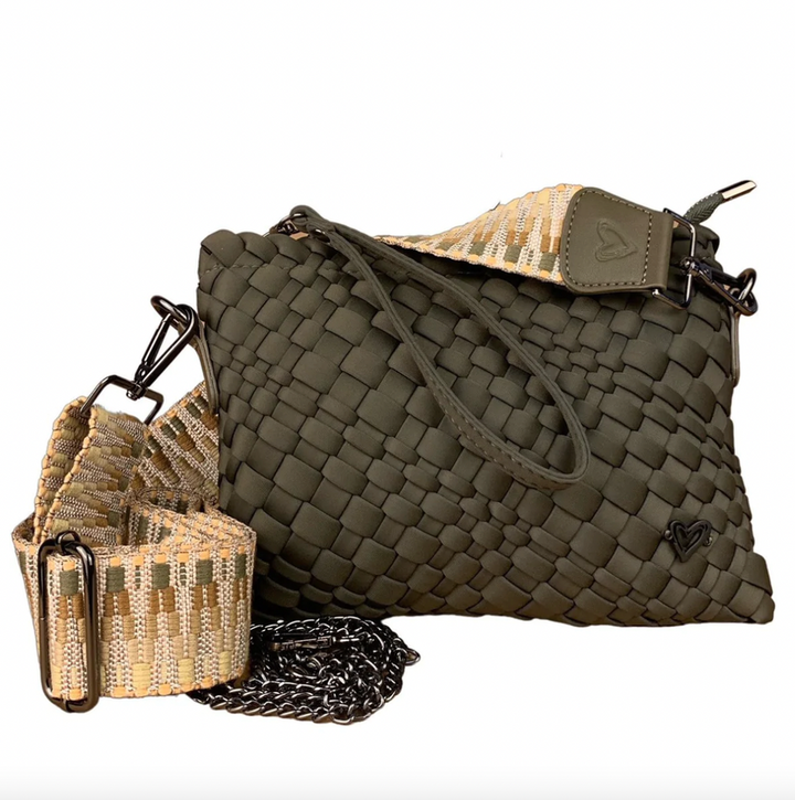 preneLOVE Charlotte Woven Crossbody - Olive