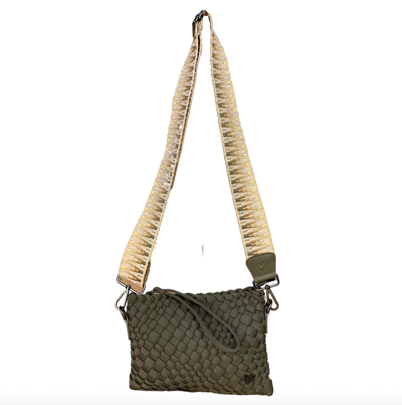 preneLOVE Charlotte Woven Crossbody - Olive