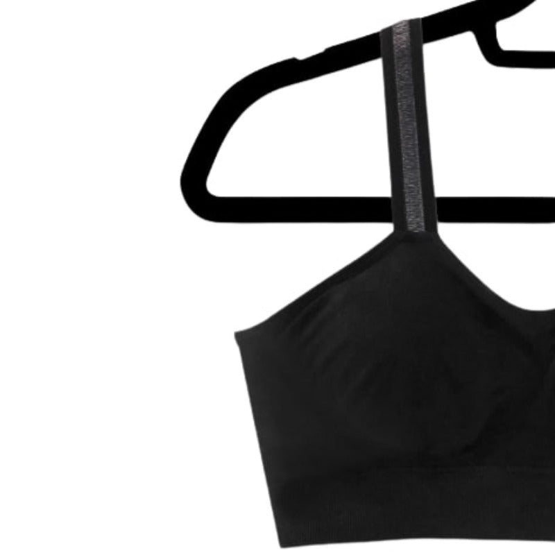 strap-its Basic Bra (attached strap) - Black Bra/Sheer Strap