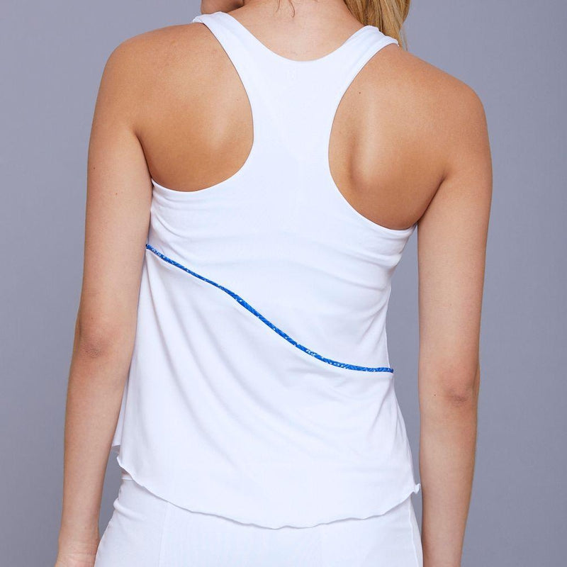 Denise Cronwall Lush Weave Top - White/Print – Open Court